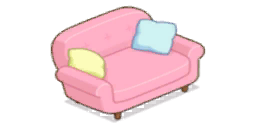 家具/ピンクのソファ二人用