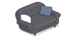 家具/黒のソファ二人用