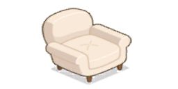 家具/白のソファ一人用