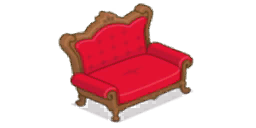 家具/赤のソファ二人用